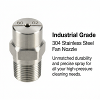 Spray Tip 4BSPT Male Thread, 304 Stainless Steel Industrial Spray Nozzle, Flat Tip, High Pressure Wa - Orifice 0.91mm