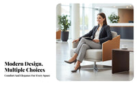 Minimalist design Upholstered rotating Armchair Modern Design Lounge Chair Stylish contour Seating Furniture Curved Backrest for Interior Designers, Business Owners, Hotel Lobby, Reception Area, Living Room, Bedroom