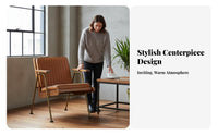 Upholstered Metal Frame Armchair Utilitarian & Design Upholstered 2-Seater Sofa Retro Design Long-Lasting Construction