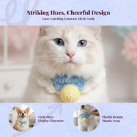 Pet Neck Scarf, Knitted, Adjustable, Universal Fit