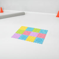 12 Pieces Interlocking Sensory Puzzle Mat Silicone Puzzle Floor Mat Soft Sensory Floor Tiles Bright for Children, Toddlers, Playroom, Classroom, Nursery