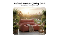 Oversized Pouch Seat Lounger Two-Person Capacity Floor Sofa Small Space Accommodating Lazy Design for Young Adults, Teens