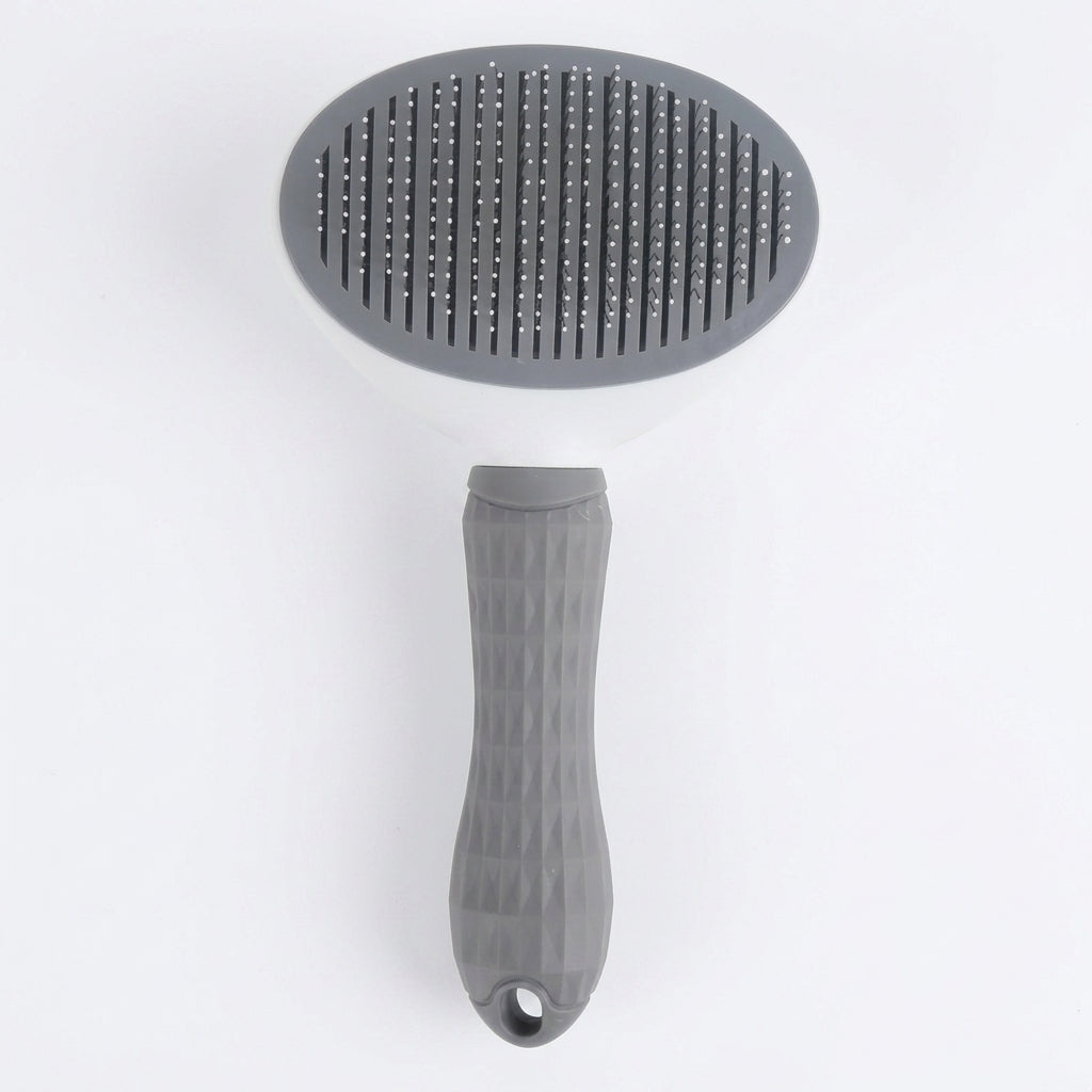 Cat Brush and Pet Hair Remover for Dog Grooming, Self-Cleaning Slicker Dog Brush with Stainless Steel Pins, Ergonomic Dog Comb, Cat Grooming Gift