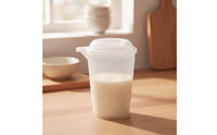 Microwave-Safe Mixing Cup with Lid Bisphenol A-Free-Safe Measuring Cup with Lid Translucent Measuring Jug with Spout Graduated for Home Bakers, Coffee Lovers, Kitchen