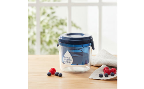 Reusable Yogurt Strainer with Spring Manual Yogurt Strainer Easy to Clean Double-Layer Container Transparent for Home Cooks, Kitchen, Meal Prep