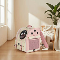 Cat Backpack Carrier with Bubble Window Transparent Cat Backpack with Window Breathable Ventilated for Cats, Outdoor, Hiking