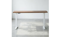 Single Motor Electric Standing Desk Wooden Top Height Adjustable Desk Metal Frame Height Adjustable Table T-Shaped Base