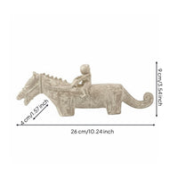 Horse Equestrian Statue Vintage Equestrian Figurine Artistic Sculpture for Model Room, Tabletop