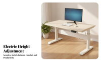 Electric Standing Desk Ergonomic Design Height Adjustable Desk Memory Presets Adjustable Height Workstation for Students, Remote Workers, Study Room