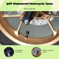Cordless Motorcycle TPMS LCD Gauge