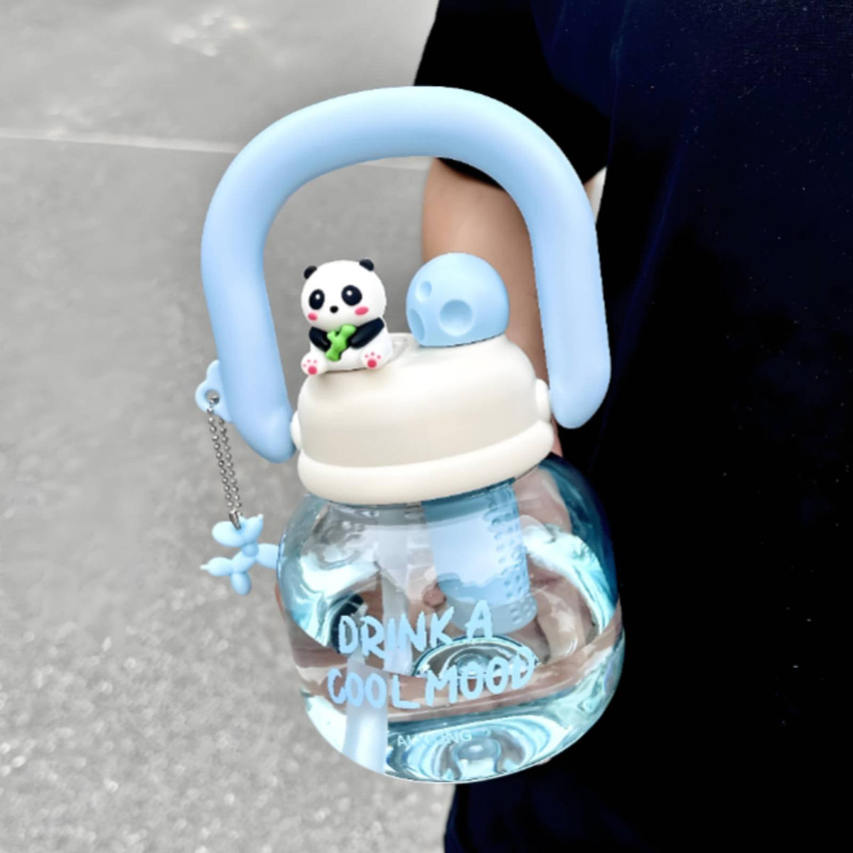 Drop Resistant Kids Water Bottle with Handle Great Gift Idea Cartoon Double-Drink Cup Easy to Clean for Children, Girls, School, Outdoor
