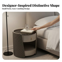 C-Shaped End Table with Drawer Minimalist design Household Furniture for Students