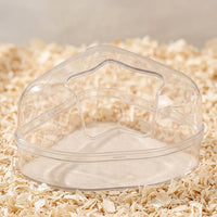 Transparent Hamster Sand Bath with Removable Lid, Dual Function Hamster Sand Bath and Hamster Bath Toilet for Golden Hamsters