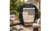 Outdoor Egg Chair Cover with Zipper Full-Coverage Patio Egg Chair Cover Fitted Waterproof for Garden, Balcony
