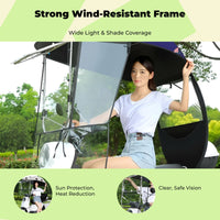 Electric Motorcycle Rain Cover, Sunshield Umbrella, Windproof and Rainproof E-Bike Cover, Universal Fit, Thickened and sturdy Shelter