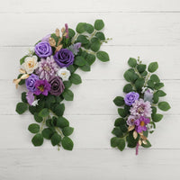 2 Pieces Wedding Arch Flowers Outdoor Use Wedding Welcome Sign Flowers