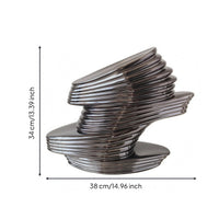 Decorative Resin Vase Electroplated Finish Sculptural Vase Home Decor for Hotel