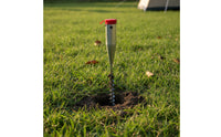 Patio Umbrella Anchor Rust-Resistant Spiral Ground Anchor Sturdy Umbrella Base with Installation Rod for Backyard