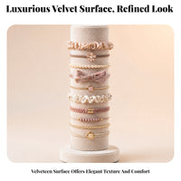 Hair Tie Holder Soft Velvet Display Stand Bracelet Stand Vertical Bracelet Display Rack Cylindrical