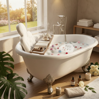 3 Pieces Full-Body Bath Cushion Soft Bathtub Cushion Set Thick Profile