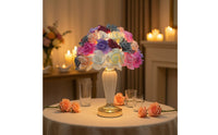 Floral Rose Petal Lamp Decorative Flower Table Lamp Warm Light Romantic for Women, Bedroom, Bedside, Vanity