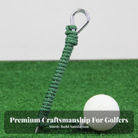 Indoor Outdoor Use Golf Rope Ball Rhythm Control Golf Swing Practice Aid Lightweight & Portable for Beginners, Backyard, Garden, Office