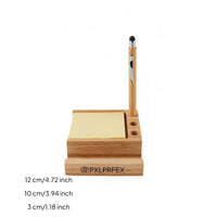 Bamboo Desktop Organizer Vertical Phone Stand Organizer Rectangular