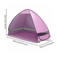 Automatic Dome Beach Tent Foldable Spring-up Beach Shelter Lightweight Sun Shade Tent Compact for Families