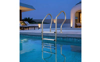 Stainless Steel Pool Ladder Non-Slip Three-Step Pool Ladder Rust-Resistant for Hotels, Sunken Pools