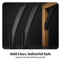 2 Pieces Predrilled Holes Arc-Shaped-Style Angle Support Bracket Heavy Duty Curved Steel Bracket Easy to Install Wood Corner Brace Long-Lasting for Pergolas