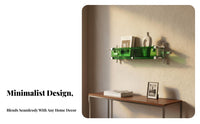 Concealed Book shelf Minimalist Design Wall Shelf Safe Rounded Edges for Renters