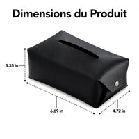 PU Leather Decorative Tissue Box, Rectangular 17×12×8.5 cm, Elegant for Office, Living Room, Modern Luxury Design