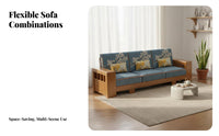 Minimalist Wood Frame Couch Set New Chinese aesthetic Living Room Furniture Small Apartment suitable for Household Seating for Office Managers, Reception Area