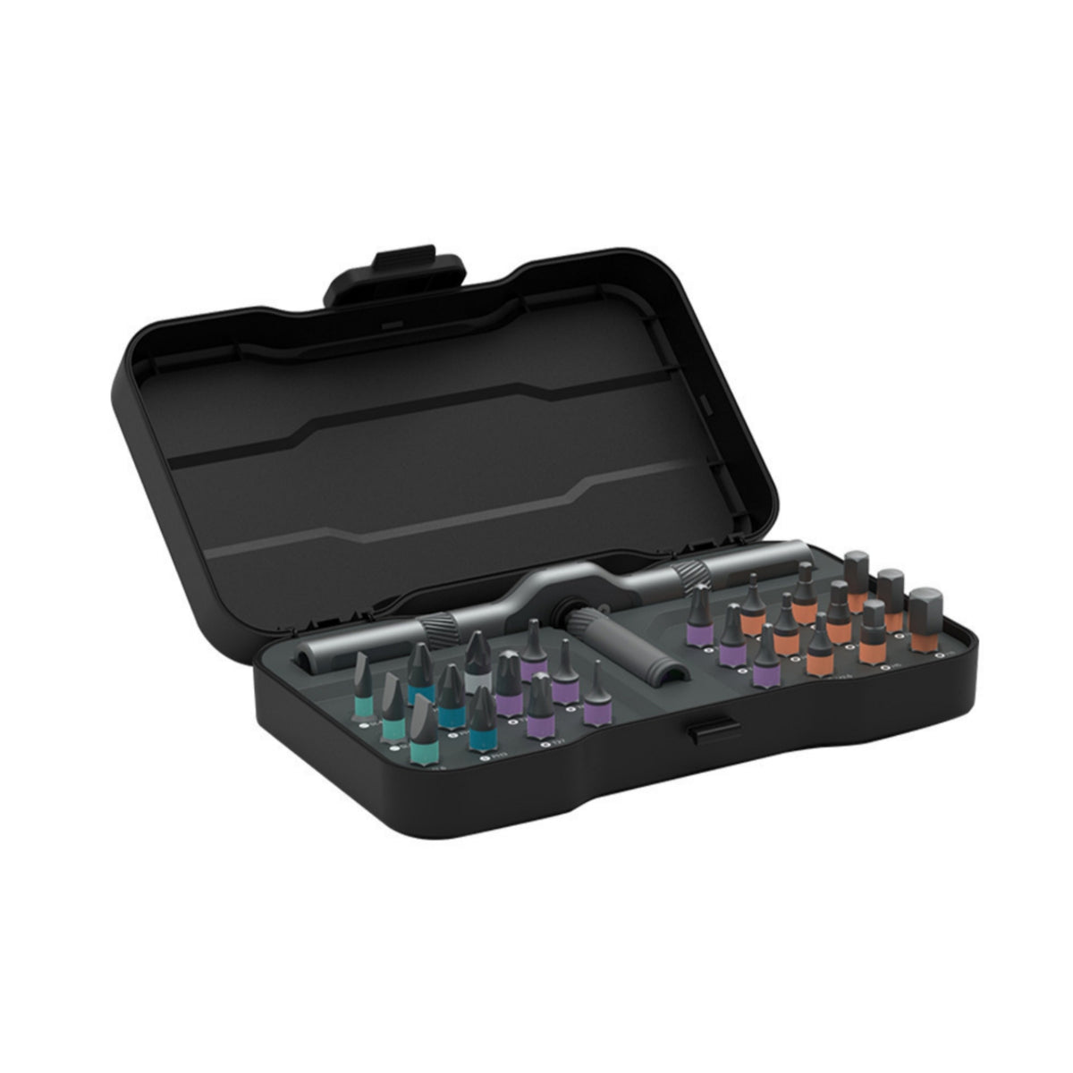 Ratchet Screwdriver Kit Ratcheting S2 Steel Portable Tool Case Interchangeable Bits