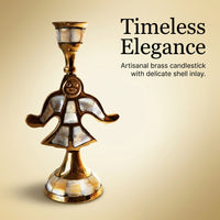 Brass Candle Holder, Retro Aesthetic for Home Decor & Business Gifts