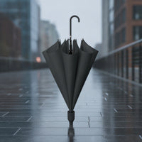 Windproof Umbrella with Hook Handle Manual Open 8-Rib Umbrella Lightweight Slim for Commuters, Students, Rainy Days, Commute, Travel