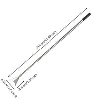 Adjustable Length doubleHead Field Cutter Crescent-Shaped Telescopic Crop Cutter Pointed Blades Corn Cutting Tool Slim Shaft for Farmers