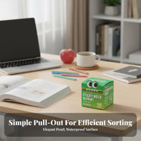 Pull-out Sticky Notes Lustrous Coating Pull-out Sticky Note Box Writable Transparent Memo Notes for Students, Journalers, Educational Activities