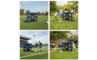 Football Training Goal with Target 420D Oxford Football Target Net Foldable Practice Net with Holes for Yard