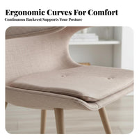 Nordic aesthetic Upholstered Shell Chair Designer Inspired Indoor Seating Minimalist Aesthetic Ergonomic Design for Interior Designers, Business Owners, Living Room, Home Office, Apartment, Bedroom