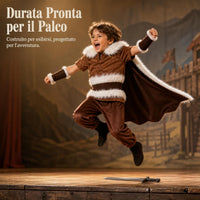 Kids Viking Warrior Halloween Cosplay Costume Set for Stage Performance