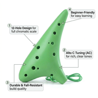 12 Hole Alto Ocarina Musical Instrument for Learning, Portable 12 Hole Ocarina for Casual Music, Mus - Image 4