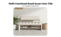 Multi-Functional Shoe Changing Bench Comfortable Padded Seat Entryway Shoe Bench High-Resilience Sponge Household Furniture Easy to Clean for Families, Homeowners, Apartment Dwellers, Hallway, Cloakroom, Fitting Room, Bedroom