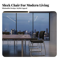 Ribbed Sled Base Chair Sturdy Frame Conference Seat Stackable Design for Clients