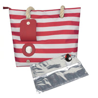Gift Bag for Wine with Insulated Bottle Sleeve, Oxford Cloth Picnic Bag with Shoulder Strap, Portable Bottle Carrier, Durable Carrier Bag Handle
