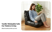 Quilted Floor Lounger Minimalist Design Lazy Sofa Multipurpose Use Full Figure Support for Students, Bedroom, Balcony