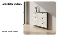 Footwear Storage Unit Thin Design Tipping Drawer Shoe Cabinet Large Capacity Engineered Wood Suitable for Apartment Dwellers Homeowners Hallway Living Room
