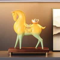 Horse Statue Polished Finish Horse Figurine Decor Decoration for Office