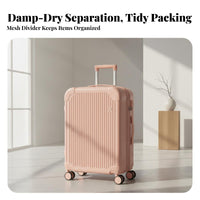 Rolling Suitcase Silent Wheels Trolley Case Sturdy for Vacation, Men, Travelers