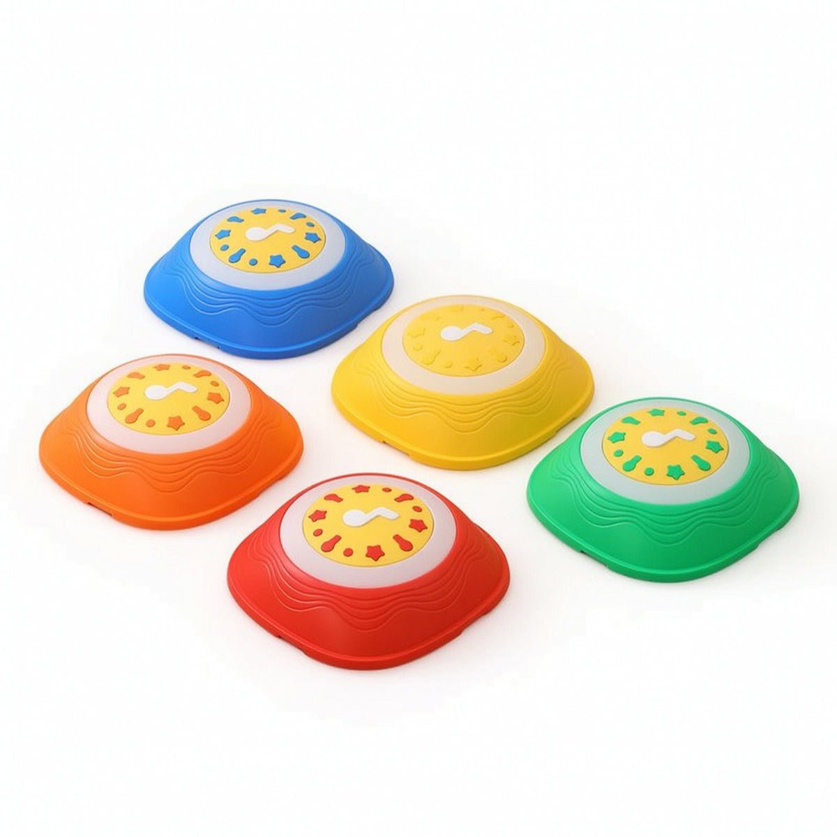 5 Pieces Stepping Stones with Rubber Rims Dome Stepping Stone Stackable Developmental Toy for Young Children, Obstacle Course, Daycare